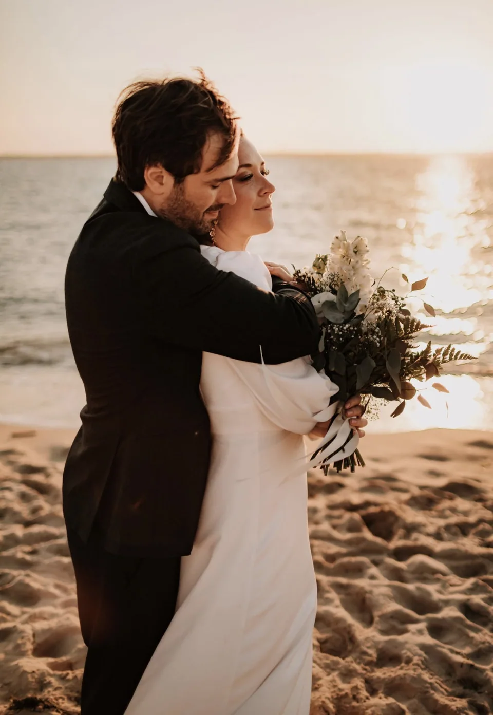 Les mariés sur la plage