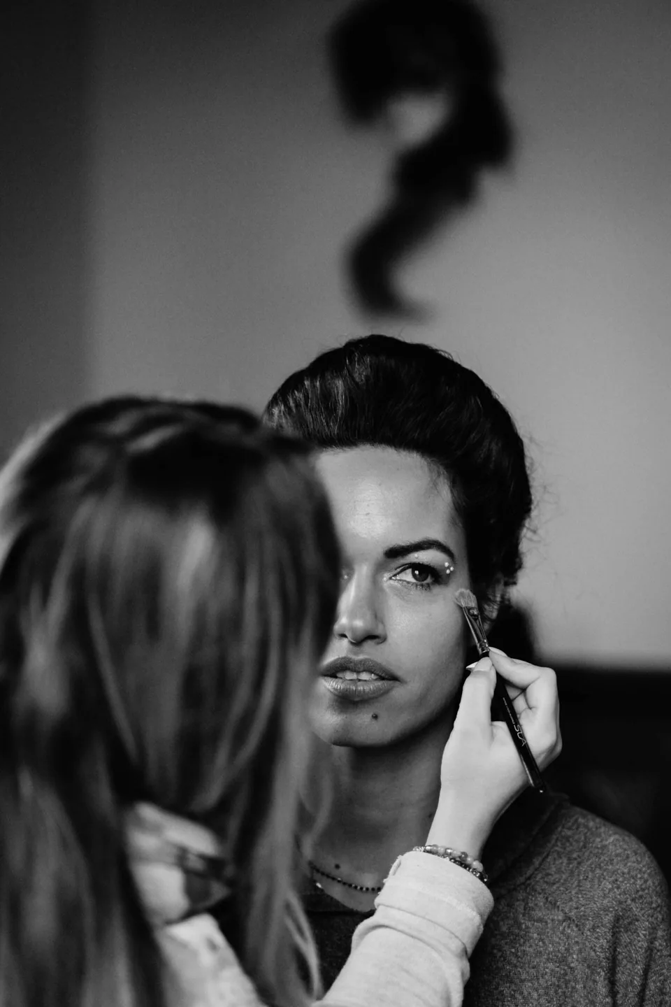 Maquillage de la mariée en noir et blanc